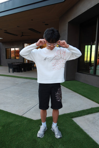 MIDNIGHT BLOSSOM JORTS