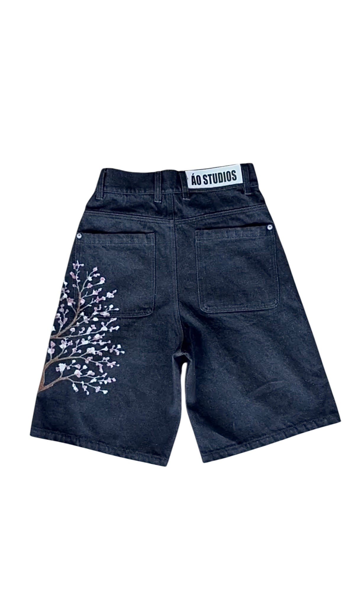 MIDNIGHT BLOSSOM JORTS
