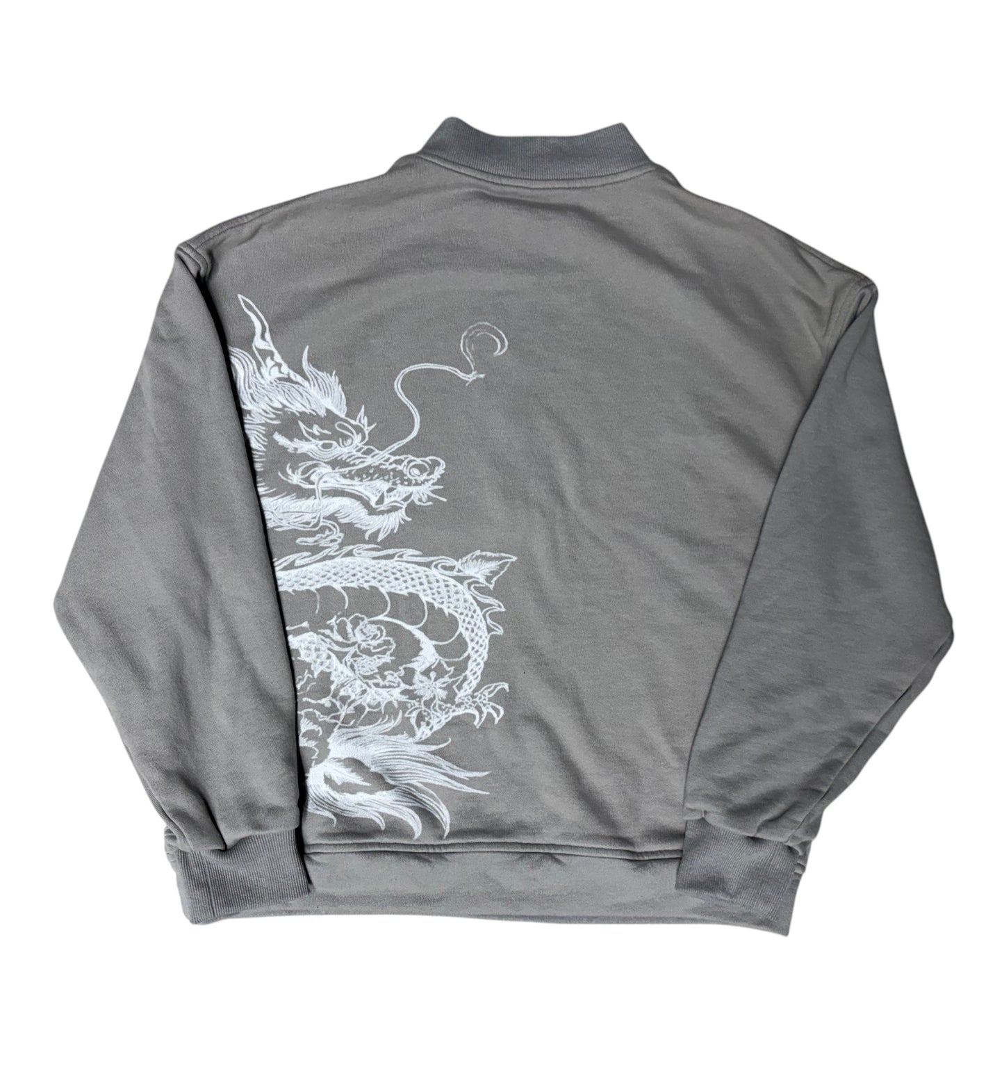 DRAGON LOTUS GREY QUARTER-ZIP